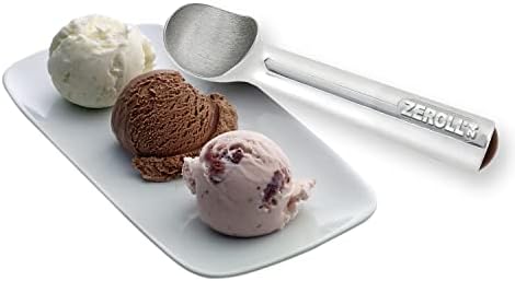 זרול מקורי גלידת סקופ עם ייחודי נוזל מלא חום מוליך ידית פשוט חתיכה אחת אלומיניום עיצוב קל שחרור תוצרת ארהב,