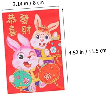 60 יחידות 2023 שנה של ארנב אדום מנות חתונה מעטפות סיני אדום מנות סיני מתנות חדש שנה הונג באו באני אדום כיס