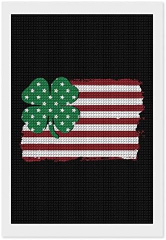 אמריקאי דגל אירי גאווה תלתן דקורטיבי יהלומי ציור ערכות מצחיק 5 ד עשה זאת בעצמך מלא תרגיל יהלומי