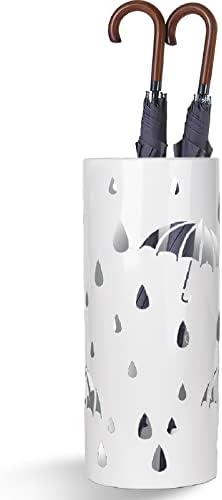 מטרייה עומד מתלה לכניסה, בודד עגול מתכת מטרייה מחזיק, גשם אוסף מטרייה ארגונית סל עבור עבור יכול הליכה מקל, בית