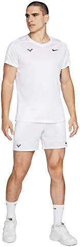 נייקי קורט דריפיט רפא צ ' לנג ' ר לבן דד8547-100 חולצת טניס עם שרוול קצר לגברים