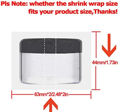 חלקים XMeifei 200 יחידות PVC Sluk Chrink Shut עבור 10 גרם 15 גרם 20 גרם מיכל שפתיים קוסמטיות מפלסטיק