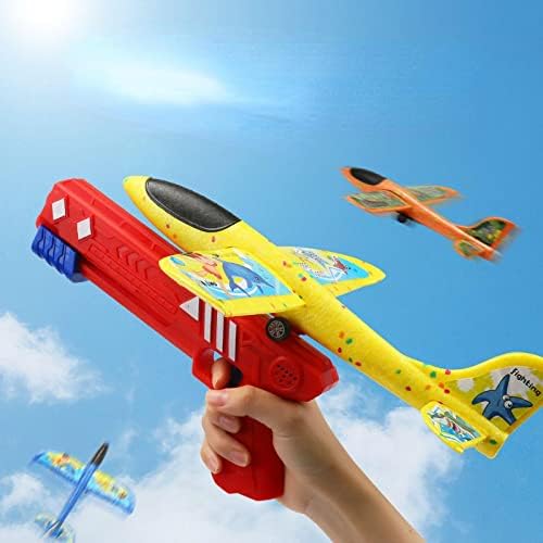 Narcnton, ילדים מעופפים צעצועים, צעצועים חיצוניים, מטוס צעצועים לילדים, צעצועים חיצוניים לילדים כחול אקדח +