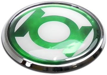 סמל מכוניות מתכת 3D של ירוק