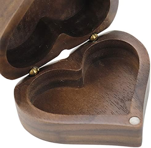 קומגרוט קופסת טבעת נישואין מעץ קופסת טבעת מעץ קופסת לב ארגוס