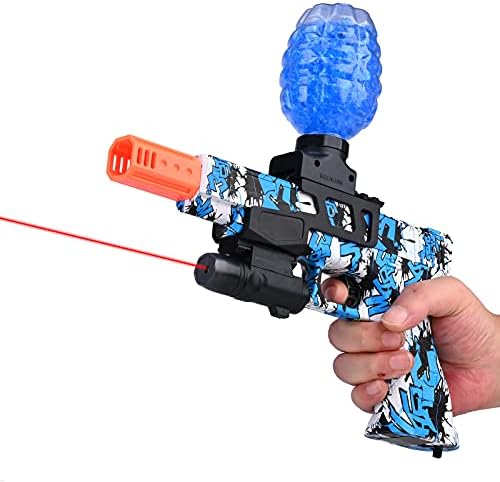 AronClub Ball Blaster Goy Goy Gun משתמש בכדורי חרוז מים עבור משחקי קרב של צוות חיצוני בגילאי 14+