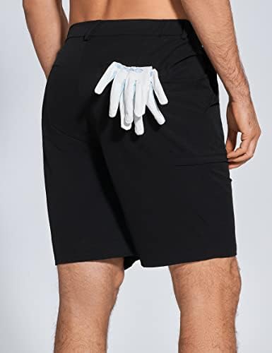 זוטי 8.5 גברים של גולף מכנסיים טיולים עד 50 + מקרית למתוח מהיר יבש קל משקל עבודת שמלת מכנסיים קצרים עם 6 כיסים