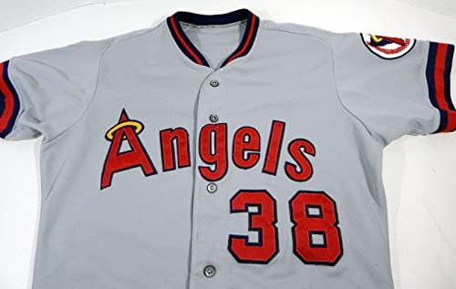 1990 מלאכים קליפורניה גרג מינטון 38 משחק השתמש בג'רזי גריי 44 DP14369 - משחק השתמשו ב- MLB גופיות