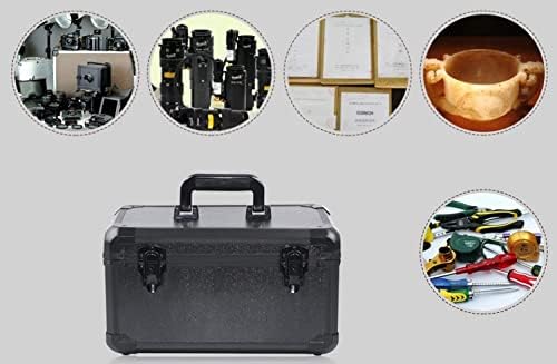 WDBBY נייד אלומיניום תיבת כלים בטיחות ציוד כלים ארגז מכשיר אחסון אחסון מזוודה השפעה עמידה מקרה עם ספוג 37 * 22