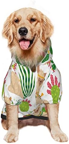 קפוצ'ון גדול של כלבים חמוד-ללה-קקטוסים-סוודר בגדי חיות מחמד עם מעיל תלבושת חתולים רכים xx-large