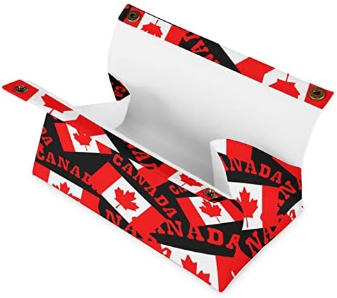 דגל קנדה קופסת רקמות כיסוי מארגן נייר פנים מחזיק מחזיק מפיות מפיות שולחני שולחן עבודה דקורטיבי למסעדה