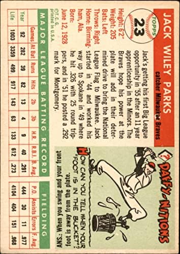 1955 Topps 23 Jack Parks Milwaukee Braves VG/Ex Braves