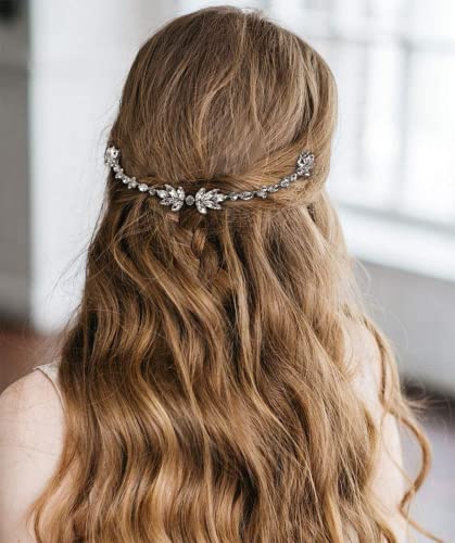 ANLAGRACE חתונה שיער קריסטל מסרק ראש גביש קריסטל כלה כלה תכשיטים לשיער לחתונה לכלות כלות