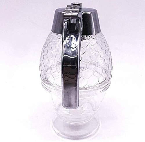 זכוכית 1 כוס כוורת דבש סירופ מתקן צנצנת עם מעמד הדק אקריליק