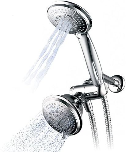 Hydroluxe 1433 כף יד ראש מקלחת ומקלחת גשם משולבת. לחץ גבוה 24 פונקציה 4 פנים כפולות 2 במערכת ראש מקלחת