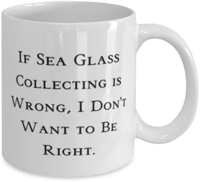 אם איסוף זכוכית ים שגוי, אני לא. 11oz 15oz ספל, איסוף זכוכית ים מתנה מחברים, כוס לשימוש חוזר לגברים נשים, תכשיטי