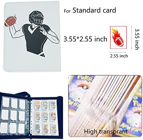 כרטיס קלסר תואם עם כדורגל כרטיס,900 כיסים כדורגל כרטיס קלסר עם שרוול כרטיס מחזיק אספן מגיני