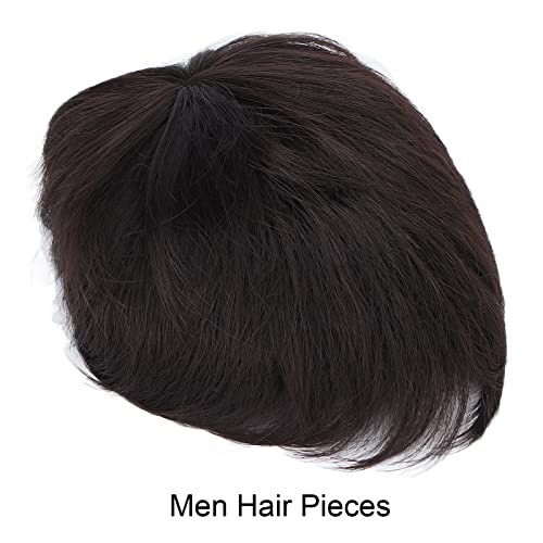 פאה עבור גברים, גברים פאה, נוכריות זכר, זכר שיער חתיכות קצר פאת שיער פאה קליפ טבעי שחור שיער הארכת קו