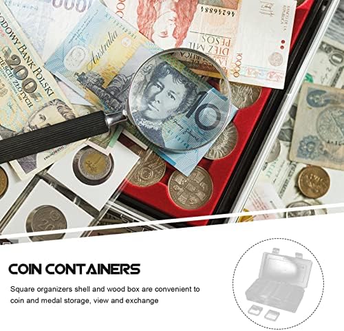1 סט מטבע כמוסות עגול פלסטיק מטבע מחזיק מקרה עם אחסון ארגונית תיבת עבור מטבע אוסף אספקת שקוף 20-30 ממ
