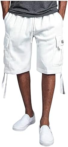 מכנסי מטען סקיסיגול לגברים מכנסיים קצרים אתלטים, קיץ סרבלים רבים בכיס רב