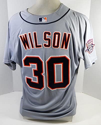 2015 דטרויט טייגרס אלכס וילסון 30 משחק הונחה ג'רזי ג'רסי ג'וקר מרצ'נט P 5 - משחק משומש גופיות MLB