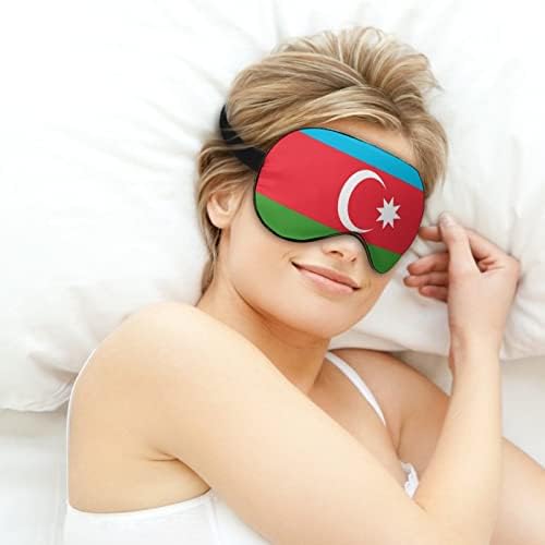 דגל של אזרבייג'ן מודפס מסכת עיניים שינה כיסוי עיניים מכוסה עם עיניים עם רצועה מתכווננת לילה נתיעה