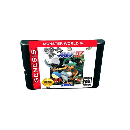 Aditi Monster World IV - מחסנית משחקי MD 16 סיביות עבור קונסולת Megadrive Genesis