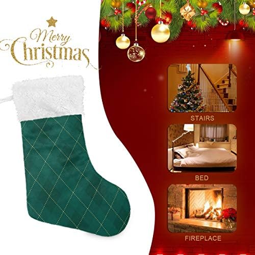 Pimilagu argyle וקטור גרבי חג המולד 1 חבילה 17.7 , גרביים תלויים לקישוט חג המולד