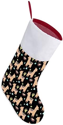 לאמות או אלפקות גרב גרביים תלויות מדפיסים קישוטי אח עץ חג המולד