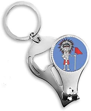הכדורגל הראשי הפרואני מומיה אדומה דגל אדום ציפורניים ניפר טבעת מפתח שרשרת בקבוק פותחן