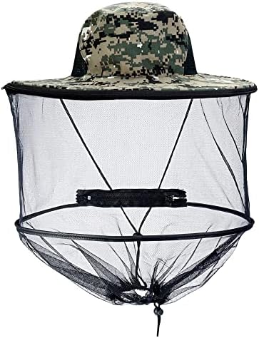 LPRAER MOSQUITO HEAD HAT HAT כובע כובע דלי דלי עם רשת נטו נסתרת נשלפת לטיולי דיג