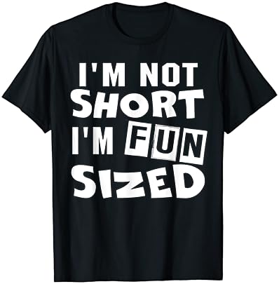 אני לא קצר אני כיף בגודל חולצה מצחיק אמרות טי חולצה