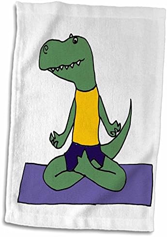 3ד רוז דינוזאור טרקס ירוק מצחיק עושה מגבת יוגה טוול_203788_1, 15 איקס 22, ססגוניות