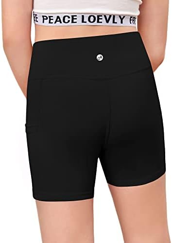 AURGELMIR 4 מכנסי כדורעף מכנסיים מוצלחים מקרובאובר אתלטי יוגה מכנסיים קצרים של אופנוענים לילדים למכנסיים