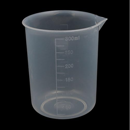 AEXIT 300ML PP מד אמצעי מדידה אמצעי מדידה כוס מיכל כוס מיכל ברורה 95 ממ גובה