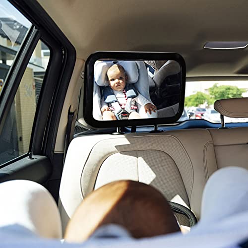 AOOTROW 360 מעלות מראה מכונית לתינוק, מראה אחורית של מראה תינוקות, פעוטות בטיחותיים מראה מושב