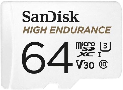 כרטיס זיכרון מיקרו-אס-די בעל סיבולת גבוהה של סנדיסק 64 ג ' יגה-בייט עובד עם וויז קאם וי-3 פרו,
