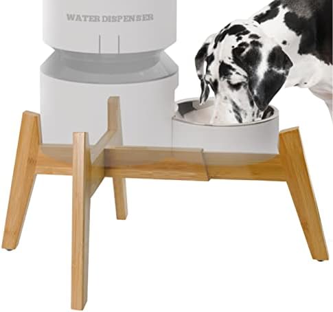 מתקן קערת מים לכלבים מחזיק מעמד למכשירי מזון מוגבהים ומוגבהים-גדלים קטנים עד בינוניים