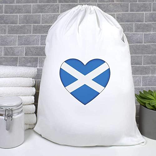 אזידה 'סקוטלנד דגל אהבת לב' כביסה / כביסה / אחסון תיק