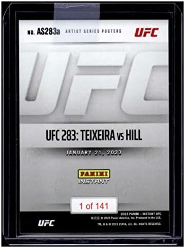 Teixeira vs Hill 2023 Panini Instant UFC 283/141AS283A MT-MT+ MMA לחימה