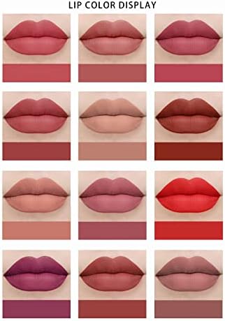 12 צבעים שפתון עט עירום שפתון עמיד למים לאורך זמן ללא דהייה ליפלינר שפתיים עט סט לנשים בנות תוחם שפתיים