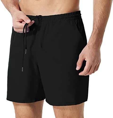 מכנסיים קצרים אתלטים של Rosemmetti Mens 7 אינץ 'בגודל גדול וגבוה משקל קל משקל ספורט מכנסי טניס עם כיסי