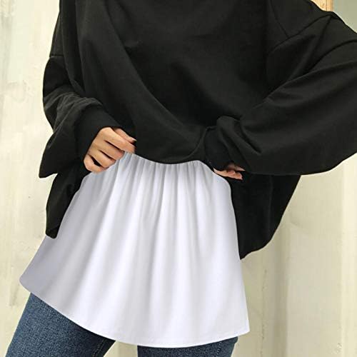 שכבות חולצות מאריך לנשים בתוספת גודל מזויף למעלה נמוך לטאטא חולצה חצי אורך מיני חצאית מקרית חולצות
