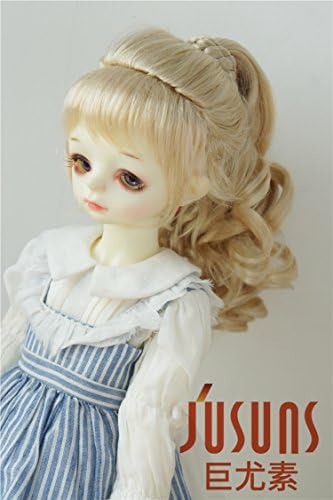 JD218 21-23 סמ 1/3 SD SD Synthetic Mohair Doll Wigs Blend Blond Blond Comple Praid Wig 8-9 אינץ
