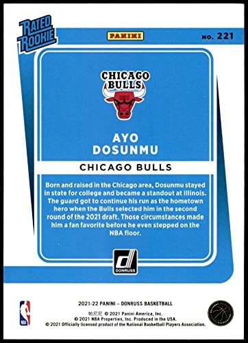 2021 Donruss 221 Ayo Dosunmu Chicago Bulls NM/MT Bulls
