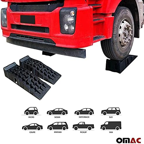 OMAC RV, קרוואן, משאית, קמפר, הרמת פילוס גלגל טרקטורונים, 11000 פאונד x 2 חתיכות, שחור