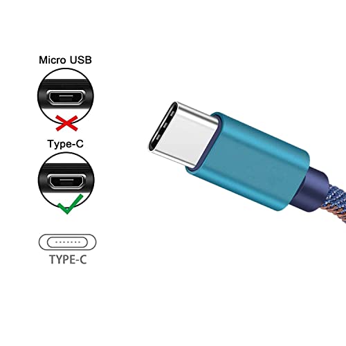 כבל USB מסוג C, כפול כפול הפיך ניילון קלוע טעינה מהירה מטען USB מסוג A עד C עבור סמסונג גלקסי S8+/S9
