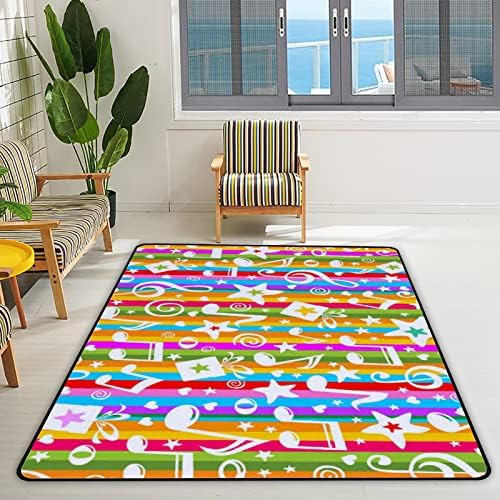 שטיח מקורה שטיח מקורה מחצלת רצועה צבעונית הערה מוזיקלית לסלון חדר שינה חינוכי חינוך חינוכי שטיחים שטיחים