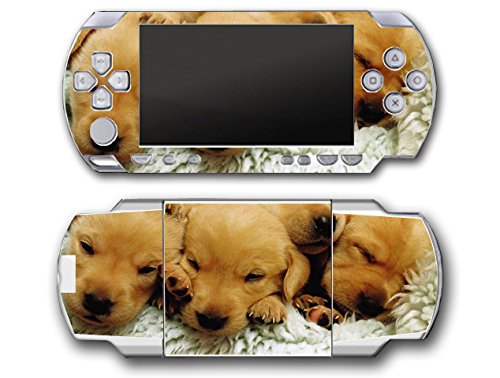 כלב גולדן רטריבר גור ישן חברים חמודים משחק וידאו משחק ויניל מדבקות עור מכסה למדבקה של Sony PSP פלייסטיישן
