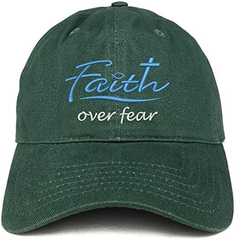 טרנדי הלבשה חנות אמונה מעל פחד רקום מוברש כותנה אבא כובע כדור כובע